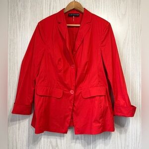 Luisa Cerano Red Tailored Blazer Jacket Size US 14